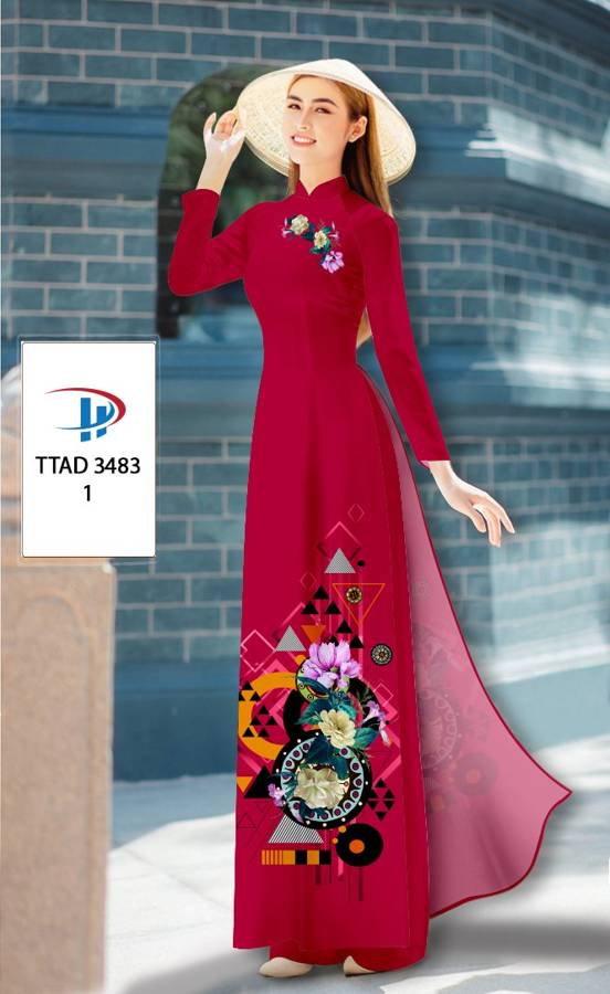 Vải Áo Dài Hoa In 3D AD TTAD3483 3